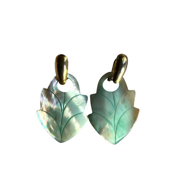 BEAUTIFUL GOLD TRANSLUCENT EARRINGS - Picture 1 of 3